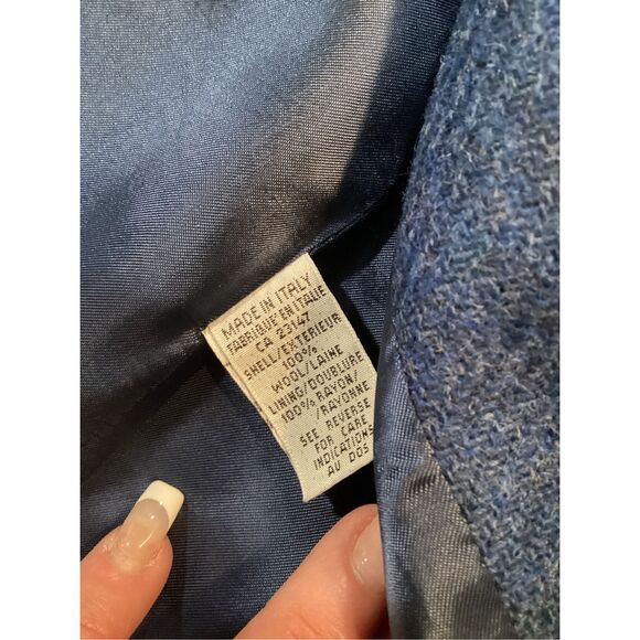 Talbots 100% Wool Tweed Blazer Jacket Sz 8 Vintage Lined Made in Italy - Picture 5 of 7